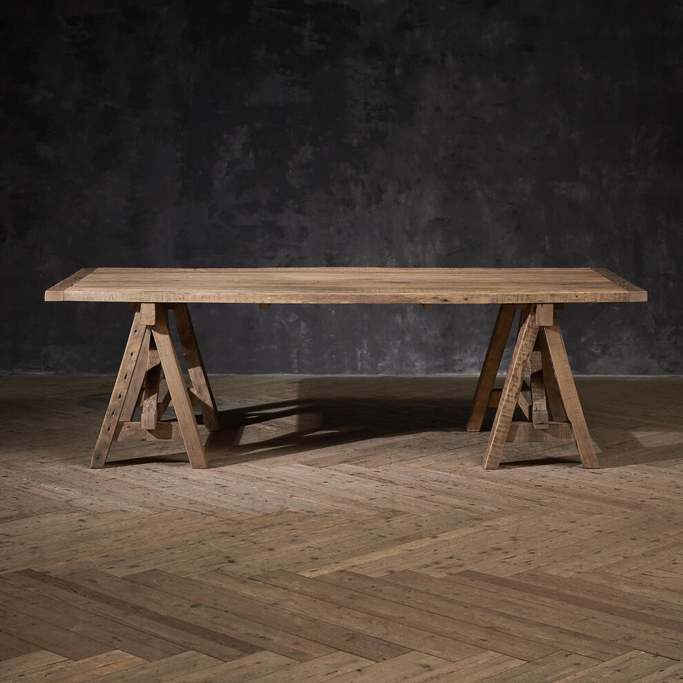 A-FRAME OAK DINING TABLE