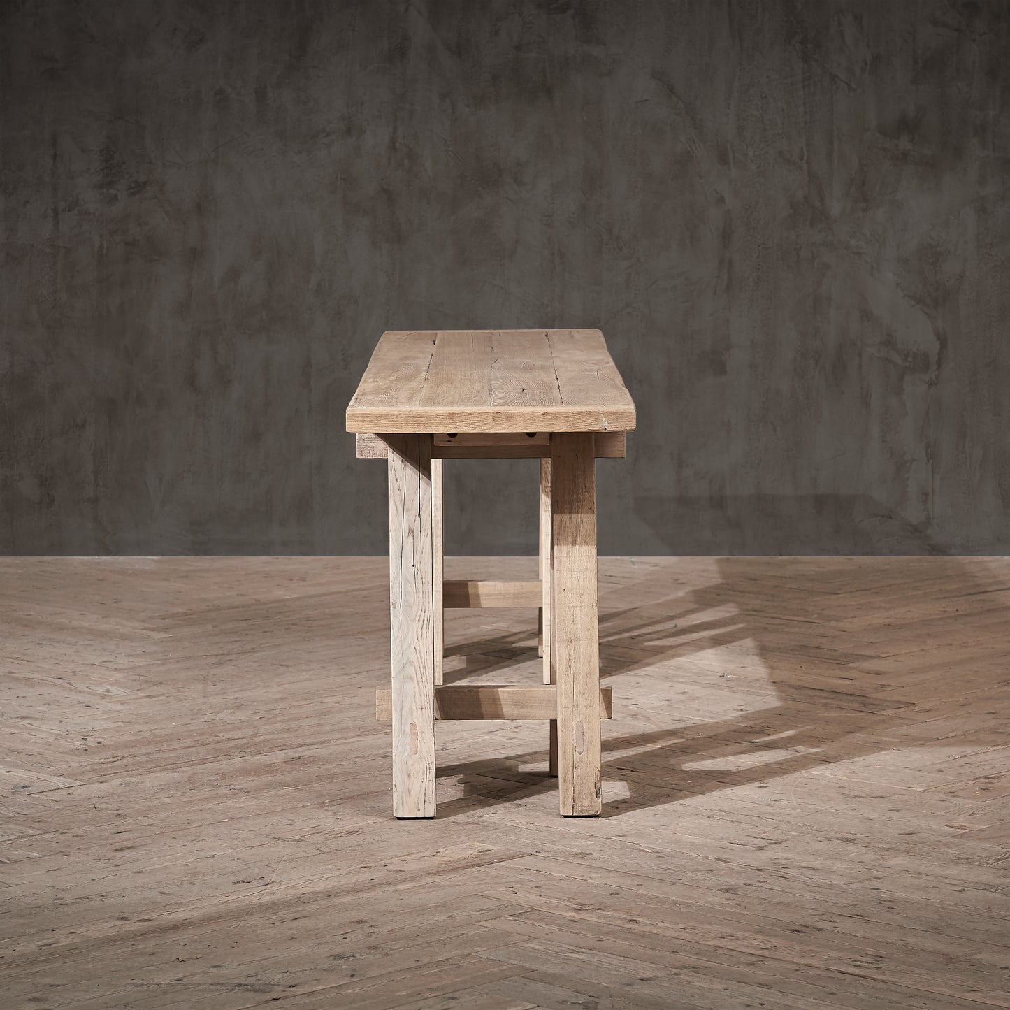 A-FRAME OAK CONSOLE TABLE