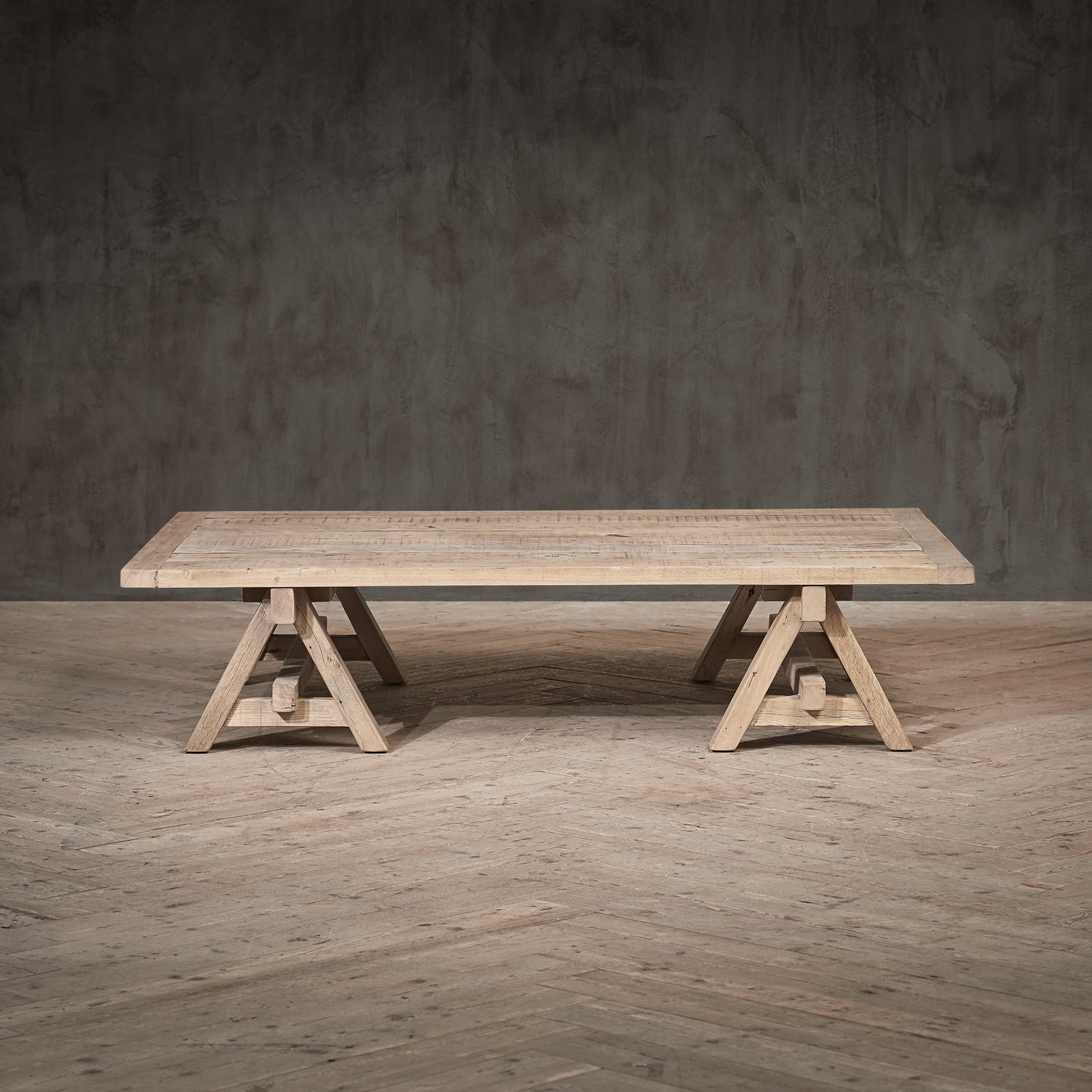 A-FRAME OAK COFFEE TABLE