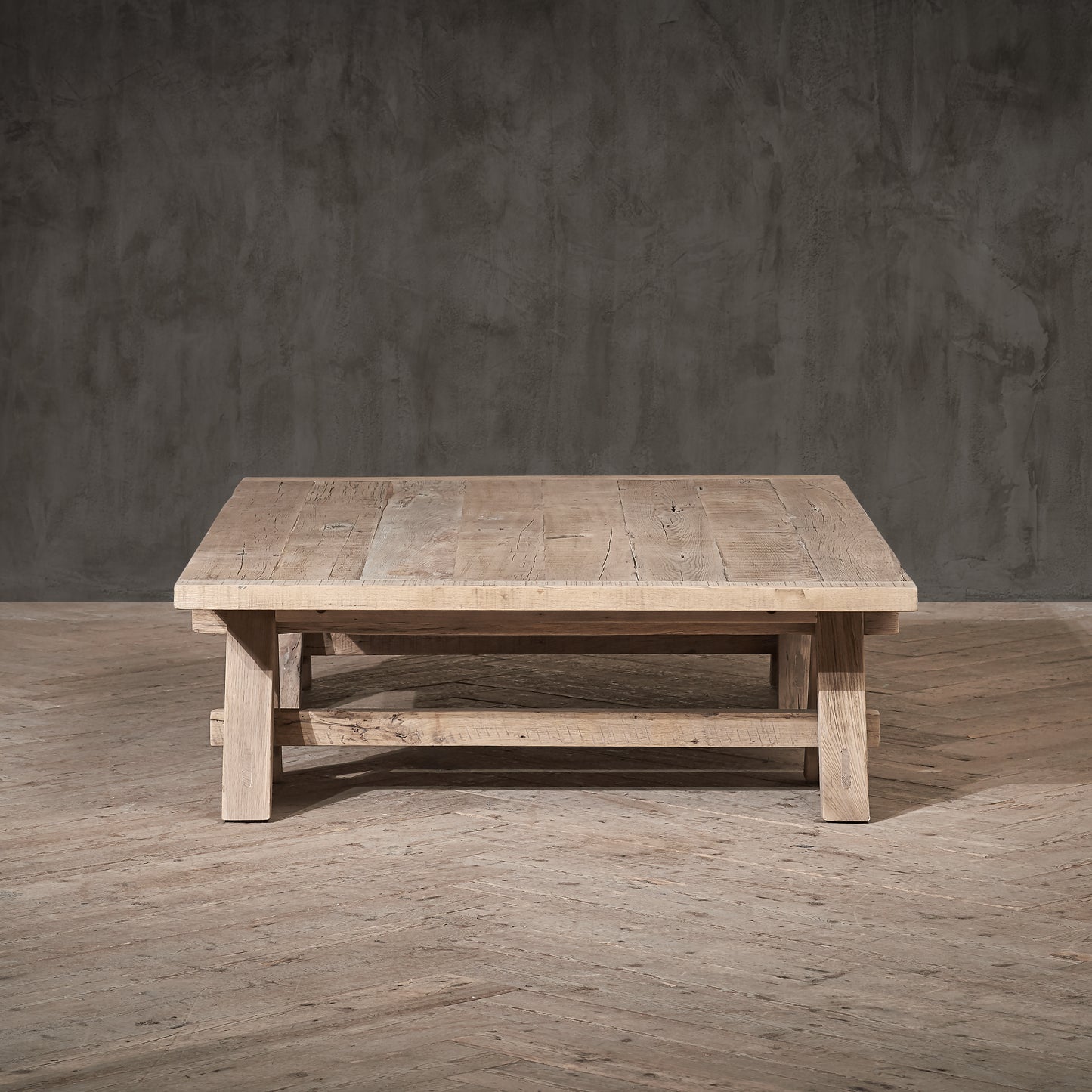 A-FRAME OAK COFFEE TABLE