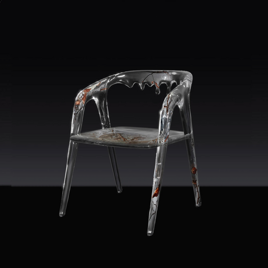 DRIPPING CHAIR WITH MAPLE LEAVES