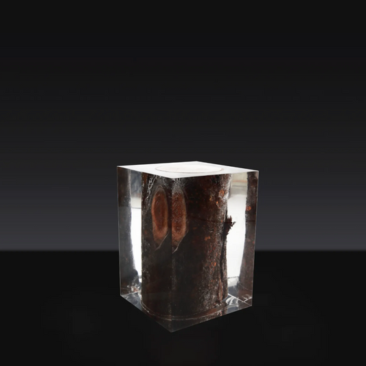 WOODEN SQUARE STOOL I