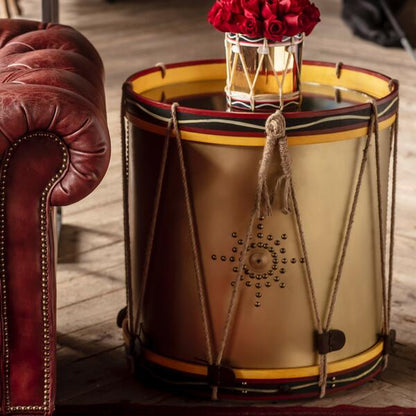 REGIMENT DRUM SIDE TABLE