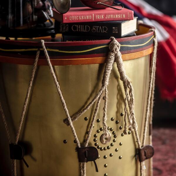 REGIMENT DRUM SIDE TABLE