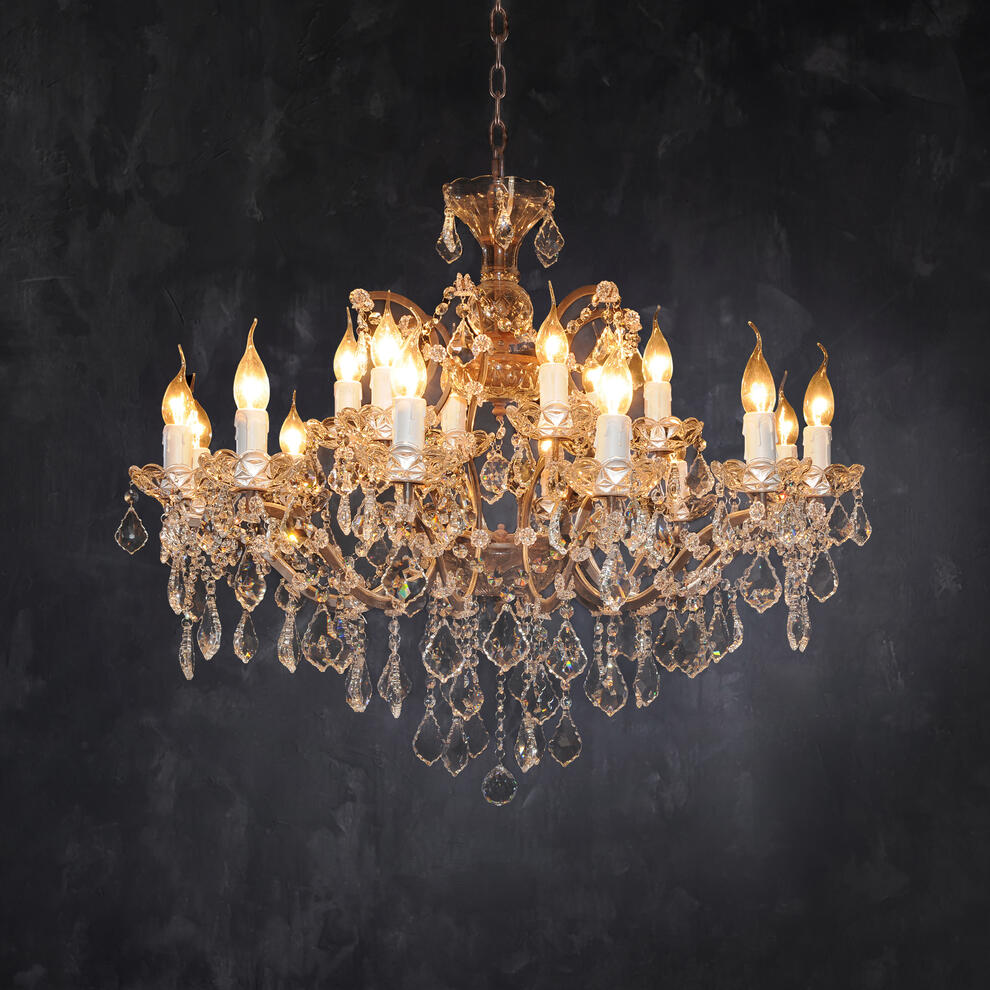 CRYSTAL CHANDELIER 33"