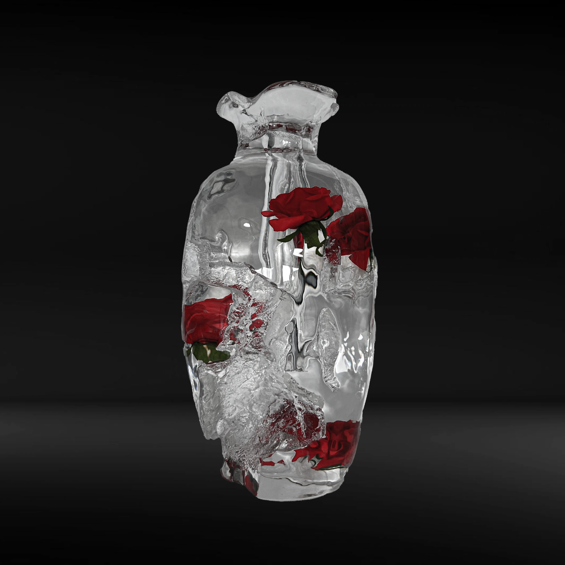 ROSE ENGRAVED VASE