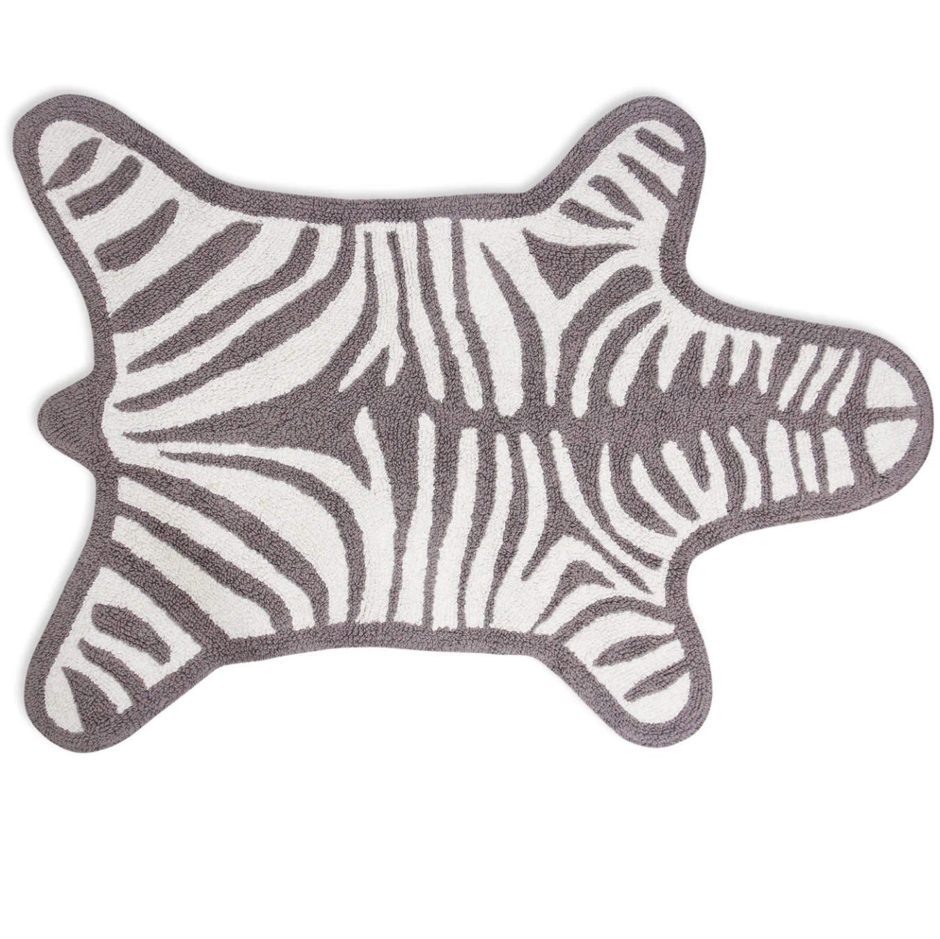 REVERSIBLE GREY ZEBRA BATH MAT