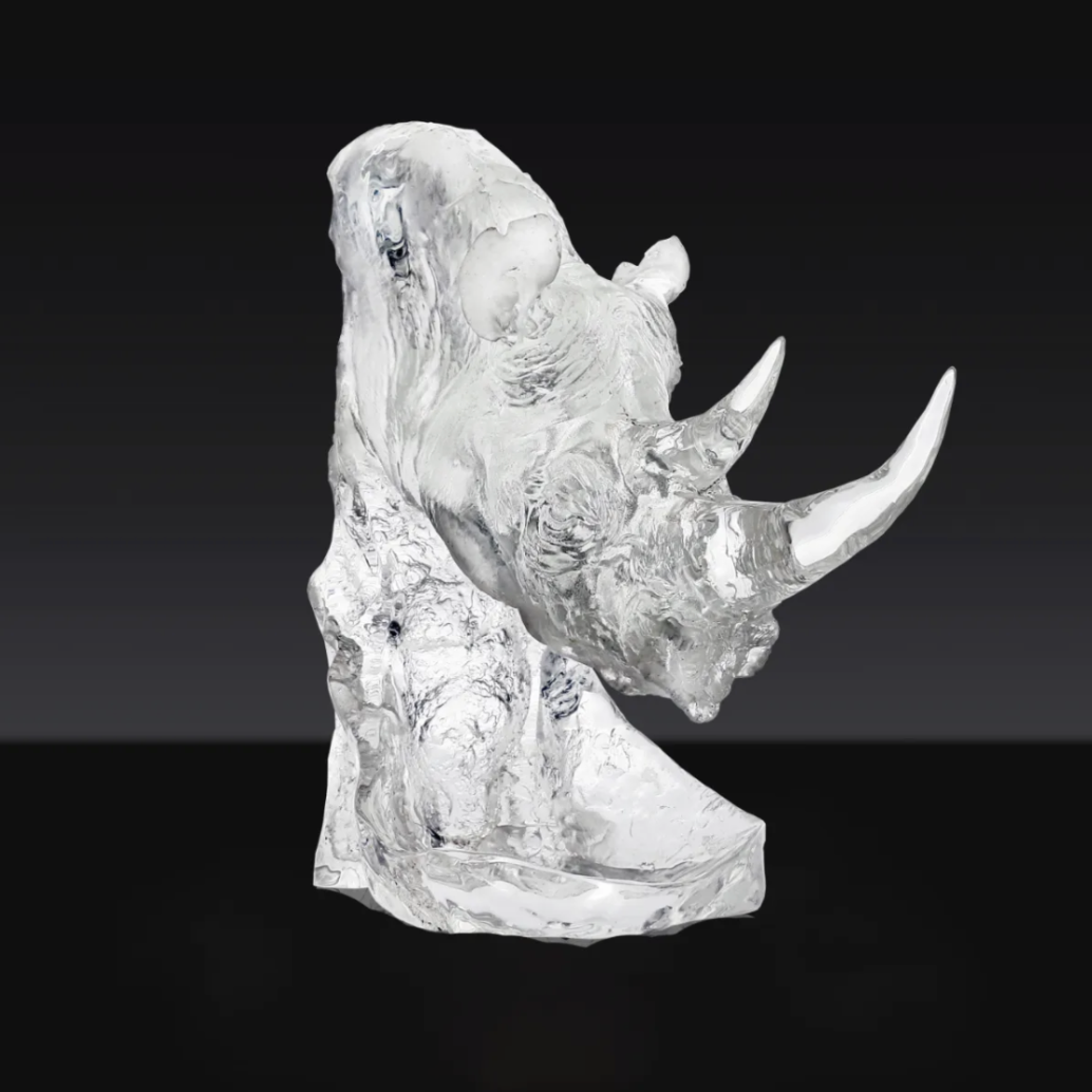 RHINO HEAD SCULPTURE