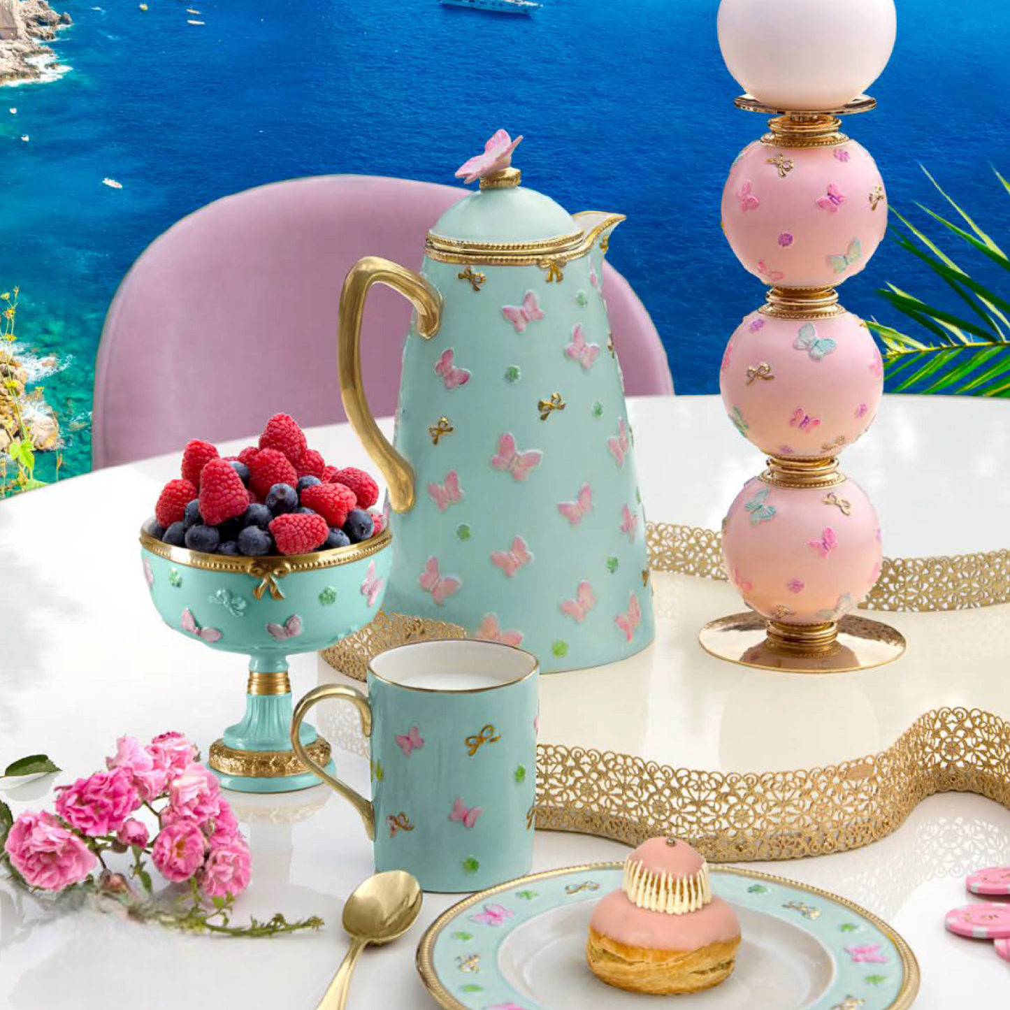 BUTTERFLY TEA CUP & SAUCER