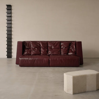 LEATHER 2-SEATER SOFA