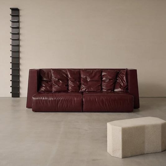 LEATHER 2-SEATER SOFA