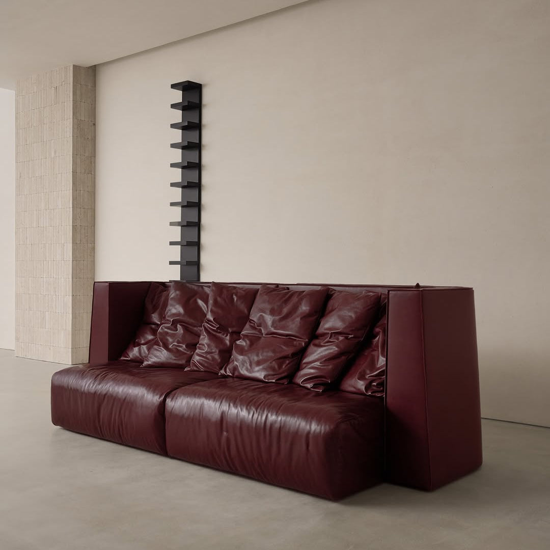 LEATHER 2-SEATER SOFA