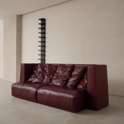 LEATHER 2-SEATER SOFA