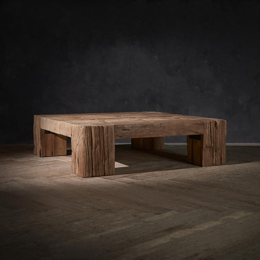 ENGLISH BEAM SQUARE COFFEE TABLE